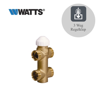 Fancoil 3Weg regelklep 4-aansluitingen