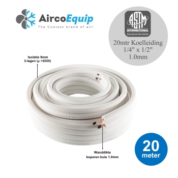 20mtr Koelleiding 1/4'' x 1/2''-1.0mm